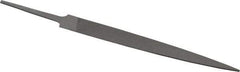 Grobet - 4" Standard Precision Swiss Pattern Warding File - Double Cut, 1/2" Width Diam x 3/64" Thick, With Tang - Benchmark Tooling