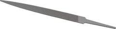 Grobet - 6" Standard Precision Swiss Pattern Warding File - Double Cut, 5/8" Width Diam x 5/64" Thick, With Tang - Benchmark Tooling