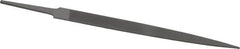 Grobet - 6" Standard Precision Swiss Pattern Warding File - Double Cut, 5/8" Width Diam x 5/64" Thick, With Tang - Benchmark Tooling
