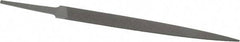 Grobet - 6" Standard Precision Swiss Pattern Warding File - Double Cut, 5/8" Width Diam x 5/64" Thick, With Tang - Benchmark Tooling