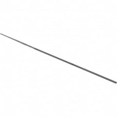 Grobet - 4" Standard Precision Swiss Pattern Round Parallel File - Double Cut, 1/16" Width Diam, With Tang - Benchmark Tooling