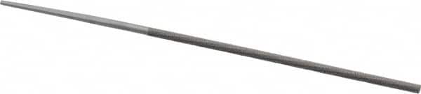 Grobet - 4" Standard Precision Swiss Pattern Round Parallel File - Double Cut, 1/8" Width Diam, With Tang - Benchmark Tooling