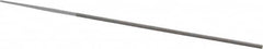 Grobet - 6" Standard Precision Swiss Pattern Round Parallel File - Double Cut, 1/8" Width Diam, With Tang - Benchmark Tooling