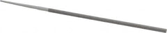 Grobet - 6" Standard Precision Swiss Pattern Round Parallel File - Double Cut, 3/16" Width Diam, With Tang - Benchmark Tooling