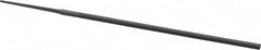 Grobet - 6" Standard Precision Swiss Pattern Round Parallel File - Double Cut, 3/16" Width Diam, With Tang - Benchmark Tooling
