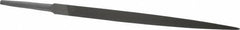 Grobet - 6" Standard Precision Swiss Pattern Three Square File - Double Cut, 3/8" Width Diam, With Tang - Benchmark Tooling