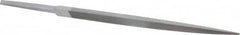 Grobet - 6" Standard Precision Swiss Pattern Three Square File - Double Cut, 3/8" Width Diam, With Tang - Benchmark Tooling