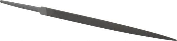 Grobet - 6" Standard Precision Swiss Pattern Three Square File - Double Cut, 3/8" Width Diam, With Tang - Benchmark Tooling