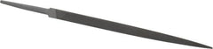 Grobet - 6" Standard Precision Swiss Pattern Three Square File - Double Cut, 3/8" Width Diam, With Tang - Benchmark Tooling
