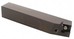 Kennametal - 1.171...75DEG, Left Hand Cut, 63/64" Shank Height x 25mm Shank Width, Positive Rake Indexable Turning Toolholder - 150mm OAL, D2FIX11..L.. Insert Compatibility, Series Fix-Perfect - Benchmark Tooling