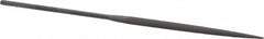 Grobet - 6-1/4" Needle Precision Swiss Pattern Crossing File - Round Handle - Benchmark Tooling