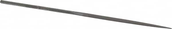 Grobet - 6-1/4" Needle Precision Swiss Pattern Crossing File - Round Handle - Benchmark Tooling