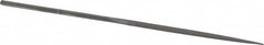 Grobet - 6-1/4" Needle Precision Swiss Pattern Crossing File - Round Handle - Benchmark Tooling