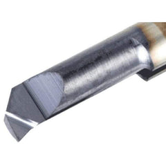 Iscar - 2.8mm Min Bore Diam, 9mm Max Bore Depth, 4mm Shank Diam, Chamfering & Corner Radius Boring Bar - 0.0039" Corner Radius, Left Hand Cut, Solid Carbide, TiCN/TiN Finish - Exact Industrial Supply