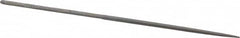 Grobet - 6-1/4" Needle Precision Swiss Pattern Square File - Round Handle - Benchmark Tooling