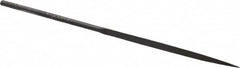 Grobet - 4" Needle Precision Swiss Pattern Three Square File - Round Handle - Benchmark Tooling