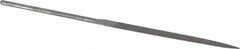 Grobet - 5-1/2" Needle Precision Swiss Pattern Three Square File - Round Handle - Benchmark Tooling