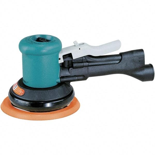 Dynabrade - 12,000 OPM, 23 CFM Air Consumption, Palm Air Orbital Sander - Round Pad, 1/4 NPT Inlet - Benchmark Tooling