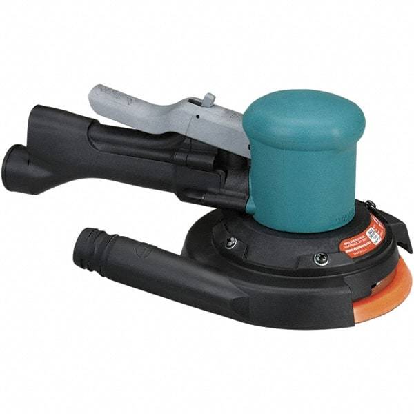 Dynabrade - 12,000 OPM, 23 CFM Air Consumption, Palm Air Orbital Sander - Round Pad, 1/4 NPT Inlet - Benchmark Tooling