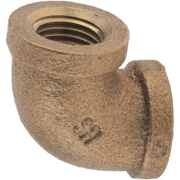 Merit Brass - Class 125, 1/4" Internal Pipe, Brass 90° Street Elbow - FBSPT x FBSPT - Benchmark Tooling