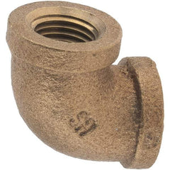 Merit Brass - Class 125, 1/4" Internal Pipe, Brass 90° Street Elbow - FBSPT x FBSPT - Benchmark Tooling