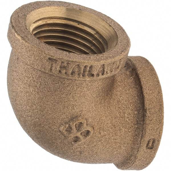 Merit Brass - Class 125, 1/2" Internal Pipe, Brass 90° Street Elbow - FBSPT x FBSPT - Benchmark Tooling