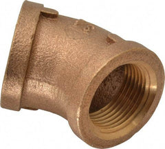 Merit Brass - Class 125, 3/4" Internal Pipe, Brass 45° Street Elbow - FBSPT x FBSPT - Benchmark Tooling