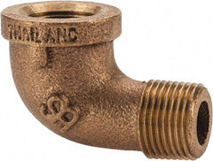 Merit Brass - Class 125, 3/8" Internal Pipe, Brass 90° Street Elbow - FBSPT x MBSPT - Benchmark Tooling