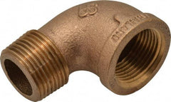 Merit Brass - Class 125, 1" Internal Pipe, Brass 90° Street Elbow - FBSPT x MBSPT - Benchmark Tooling