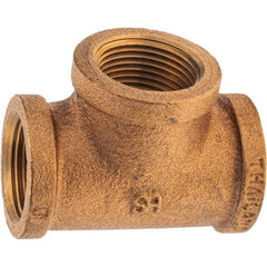 Merit Brass - Class 125, 3/4" Internal Pipe, Brass Tee - FBSPT x FBSPT x FBSPT - Benchmark Tooling