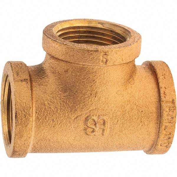 Merit Brass - Class 125, 1" Internal Pipe, Brass Tee - FBSPT x FBSPT x FBSPT - Benchmark Tooling
