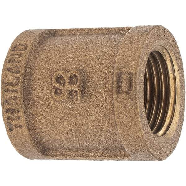 Merit Brass - Class 125, 1/2" Internal Pipe, Brass Coupling - FBSPT x FBSPT - Benchmark Tooling
