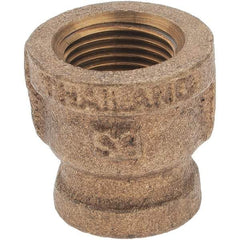Merit Brass - Class 125, 3/8 x 1/4" Internal Pipe, Brass Reducing Coupling - FBSPT x FBSPT - Benchmark Tooling