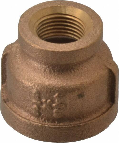 Merit Brass - Class 125, 3/4 x 3/8" Internal Pipe, Brass Reducing Coupling - FBSPT x FBSPT - Benchmark Tooling