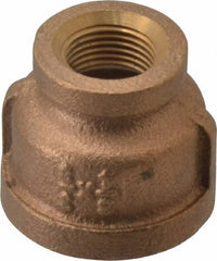 Merit Brass - Class 125, 3/4 x 3/8" Internal Pipe, Brass Reducing Coupling - FBSPT x FBSPT - Benchmark Tooling