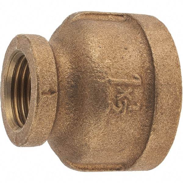 Merit Brass - Class 125, 1 x 1/2" Internal Pipe, Brass Reducing Coupling - FBSPT x FBSPT - Benchmark Tooling
