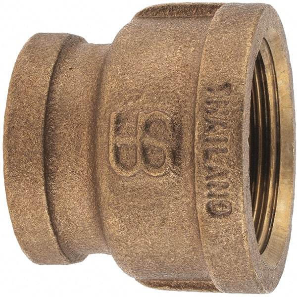 Merit Brass - Class 125, 1-1/4 x 1" Internal Pipe, Brass Reducing Coupling - FBSPT x FBSPT - Benchmark Tooling