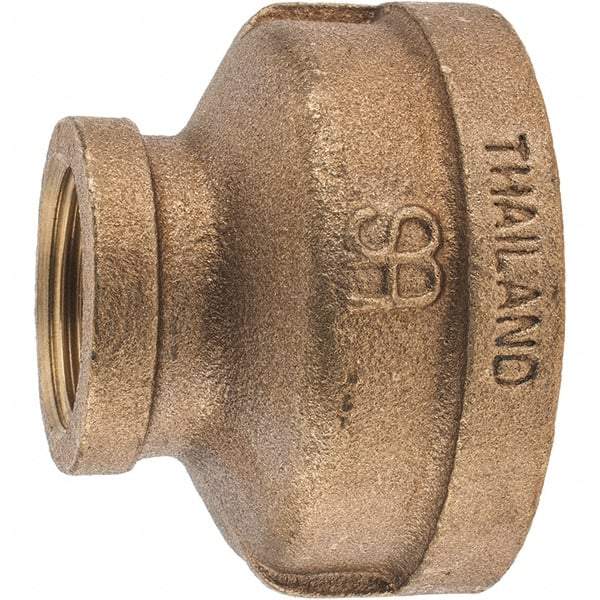 Merit Brass - Class 125, 2 x 1" Internal Pipe, Brass Reducing Coupling - FBSPT x FBSPT - Benchmark Tooling