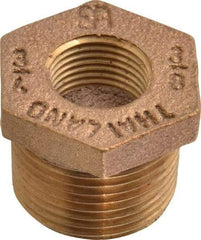 Merit Brass - Class 125, 3/4 x 3/8" Internal Pipe, Brass Hex Bushing - MBSPT x FBSPT - Benchmark Tooling