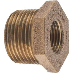 Merit Brass - Class 125, 1 x 1/2" Internal Pipe, Brass Hex Bushing - MBSPT x FBSPT - Benchmark Tooling