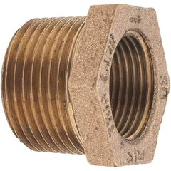 Merit Brass - Class 125, 1 x 3/4" Internal Pipe, Brass Hex Bushing - MBSPT x FBSPT - Benchmark Tooling