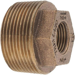 Merit Brass - Class 125, 1-1/2 x 1/2" Internal Pipe, Brass Hex Bushing - MBSPT x FBSPT - Benchmark Tooling