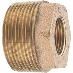 Merit Brass - Class 125, 1-1/2 x 3/4" Internal Pipe, Brass Hex Bushing - MBSPT x FBSPT - Benchmark Tooling