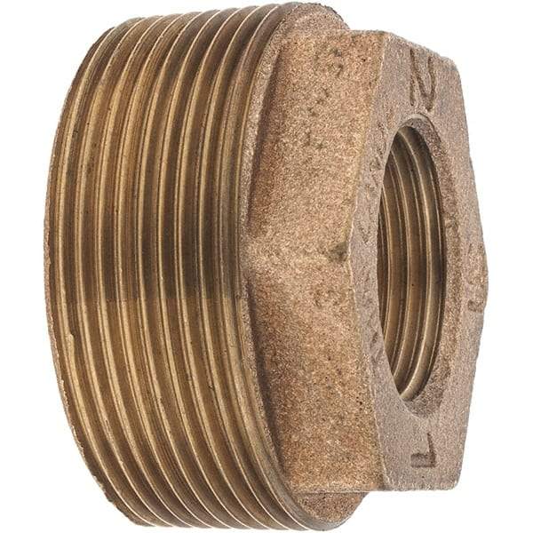 Merit Brass - Class 125, 2 x 1" Internal Pipe, Brass Hex Bushing - MBSPT x FBSPT - Benchmark Tooling