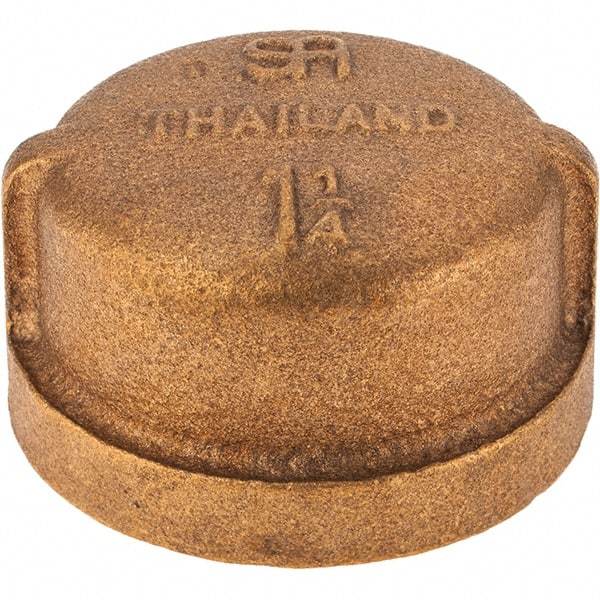 Merit Brass - Class 125, 1-1/4" Internal Pipe, Brass End Cap - FBSPT - Benchmark Tooling