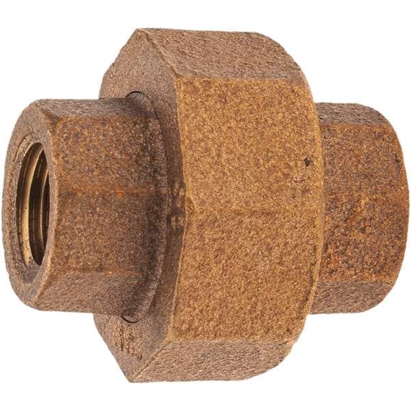 Merit Brass - Class 125, 1/4" Internal Pipe, Brass Union - FBSPT x FBSPT - Benchmark Tooling