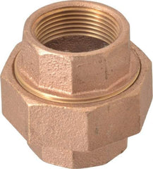 Merit Brass - Class 125, 1-1/4" Internal Pipe, Brass Union - FBSPT x FBSPT - Benchmark Tooling