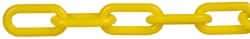 PRO-SAFE - 100' Long x 1-1/2" Wide Plastic Chain - Yellow - Benchmark Tooling