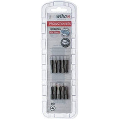 Wiha - 1/4" Drive, #0 Tri-Wing Screwdriver Bit - 1" OAL - Benchmark Tooling
