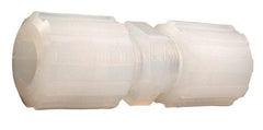 Parker - 1/4" Tube OD, PFA PTFE Plastic Compression Tube Union - 300°F Max, Plastic Grip - Benchmark Tooling